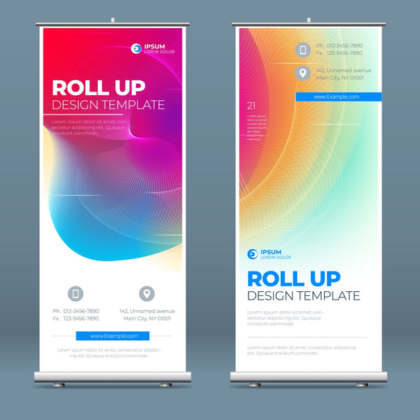 Simply Roll Up Grey Back Banner Media (Stay Flat) - 485gsm